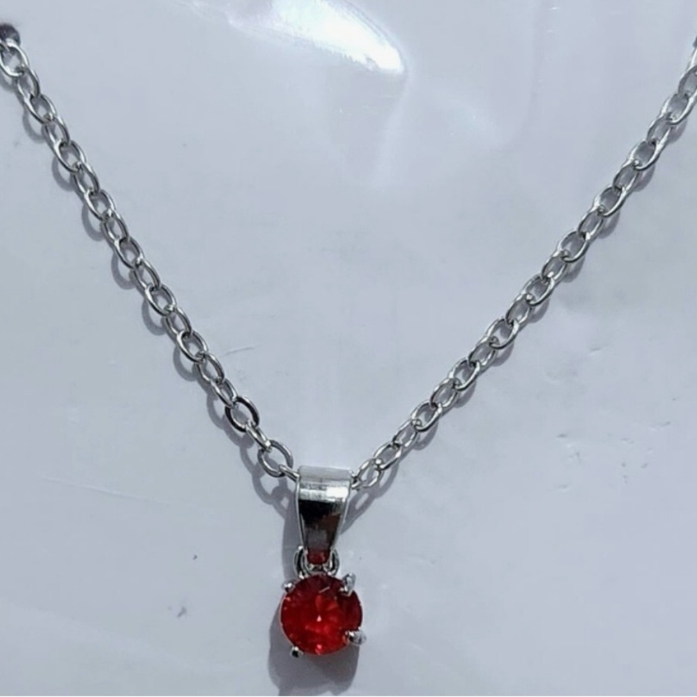 EFFY Elegant Silver Necklace with Ruby Pendant